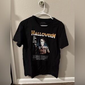 John Carpenter's Halloween Mens Michael Myers T-Shirt Black Cotton Crewneck Sz M